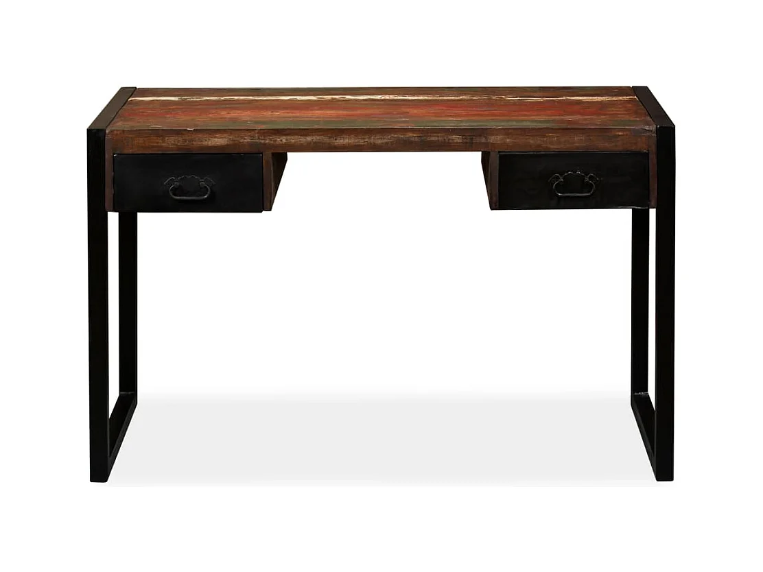 Bureau met 2 lades Massief gerecycled hout 120x50x76 cm