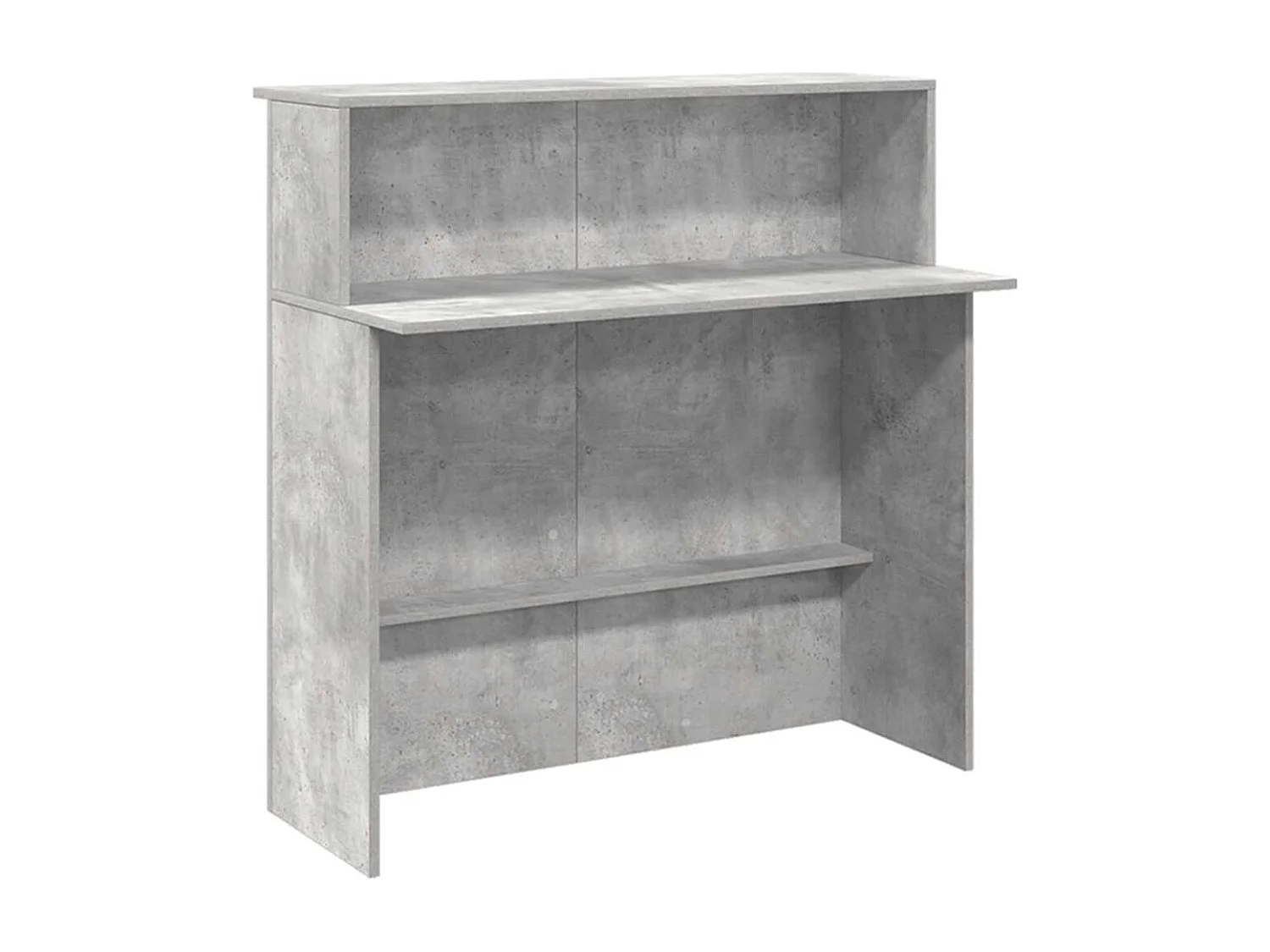 Bureau de réception gris béton 200x50x103,5cm bois d'ingénierie