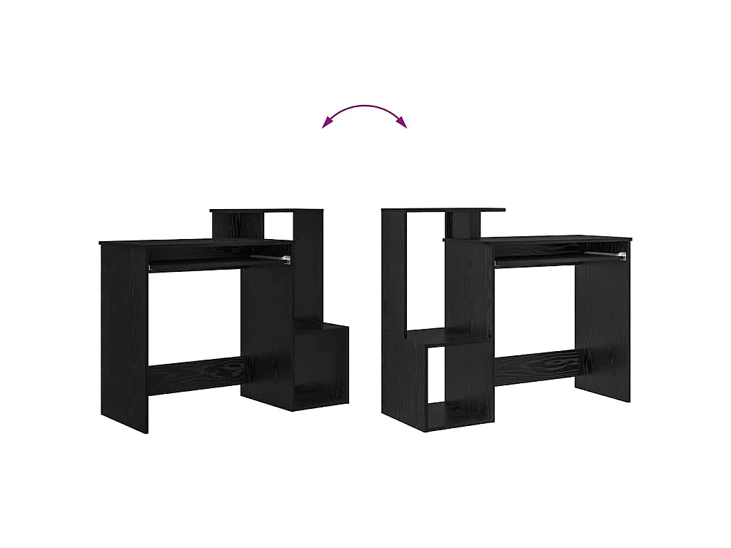 Bureau Chêne noir 106 x 40 x 88.5 cm Bois d'ingénierie