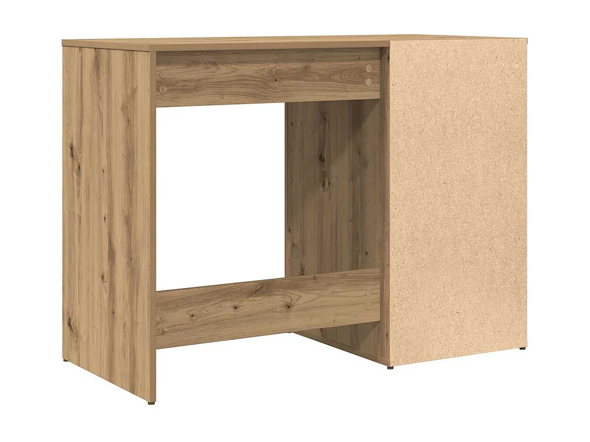 Escritorio de roble artesanal 100x49x75 cm madera de ingeniería