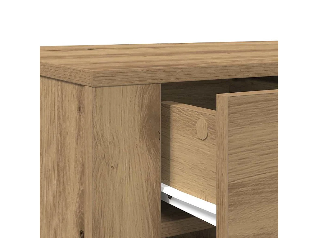 Escritorio de roble artesanal 100x49x75 cm madera de ingeniería