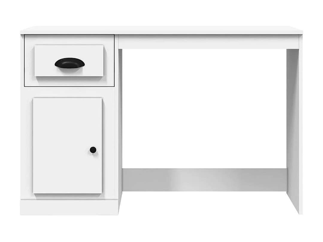 Scrivania con cassetto bianco 115x50x75 cm in legno ingegnerizzato