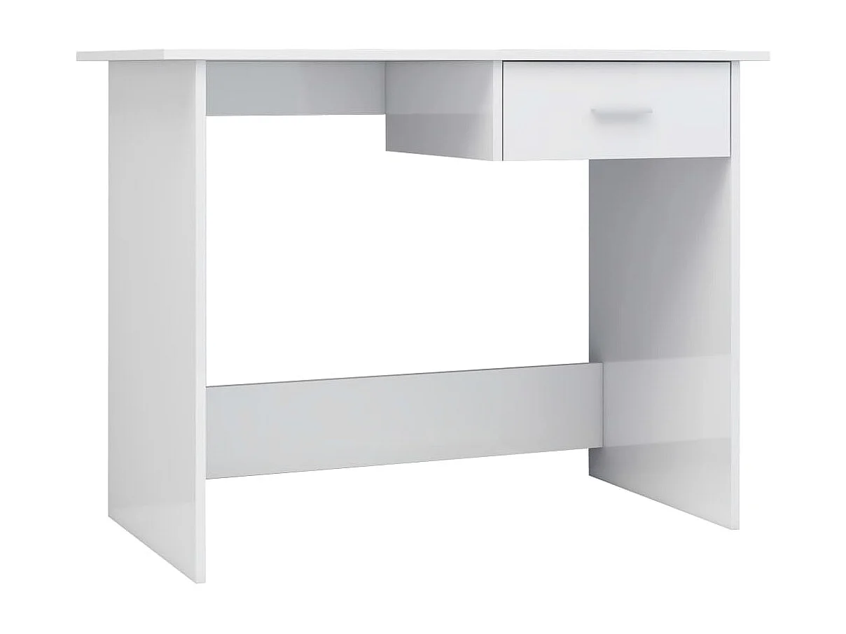 Escritorio Blanco Brillo 100x50x76 cm Madera de Ingeniería