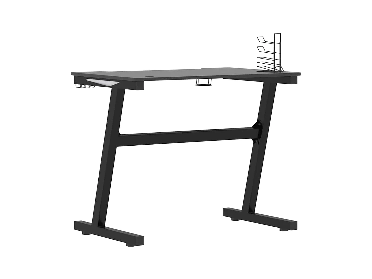 LED Gaming Bureau met Z-vormige Poten Zwart 90x60x75 cm