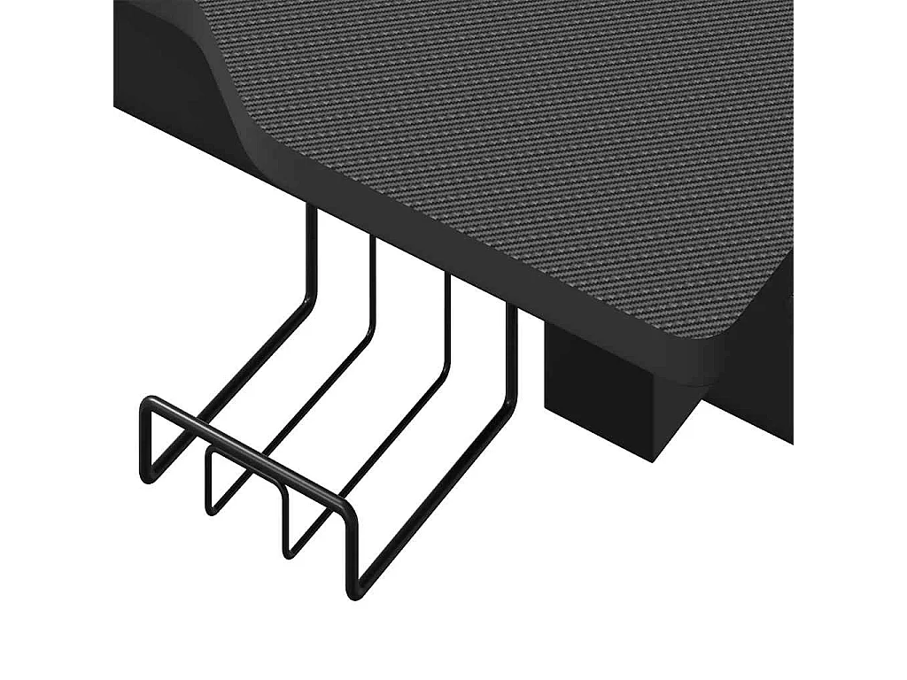 LED Gaming Bureau met Z-vormige Poten Zwart 90x60x75 cm