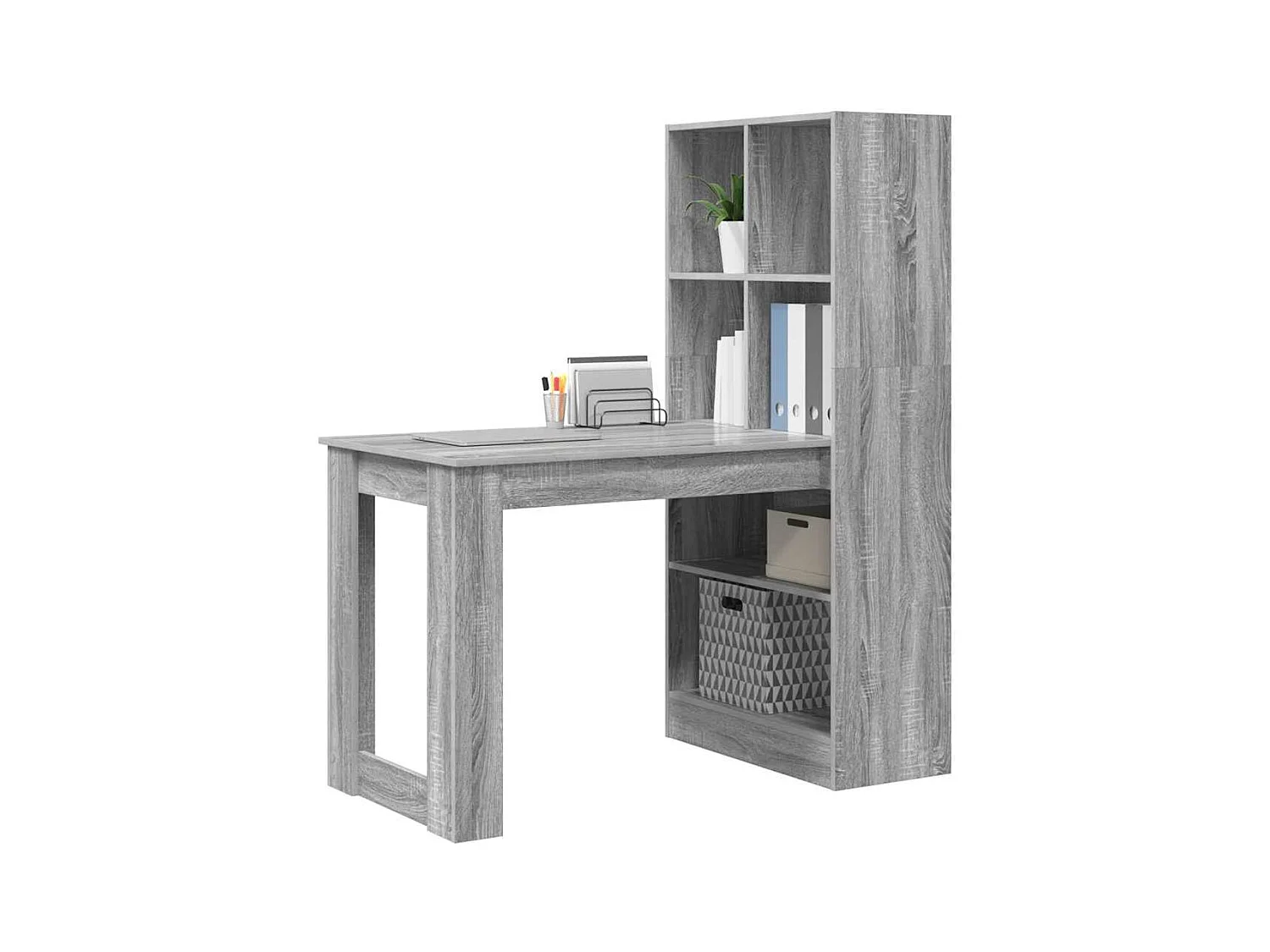 Escritorio Sonoma gris 122 x 67 x 145 cm Madera de ingeniería