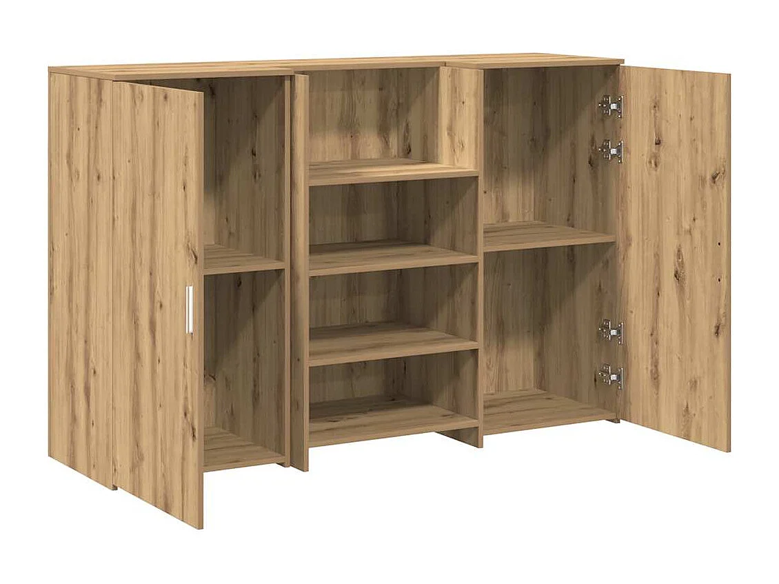 Bureau réception chêne artisanal 155x50x103,5cm bois ingénierie