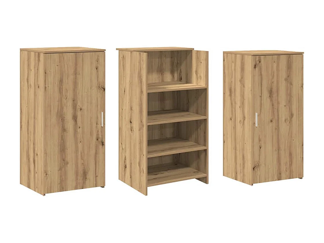 Bureau réception chêne artisanal 155x50x103,5cm bois ingénierie