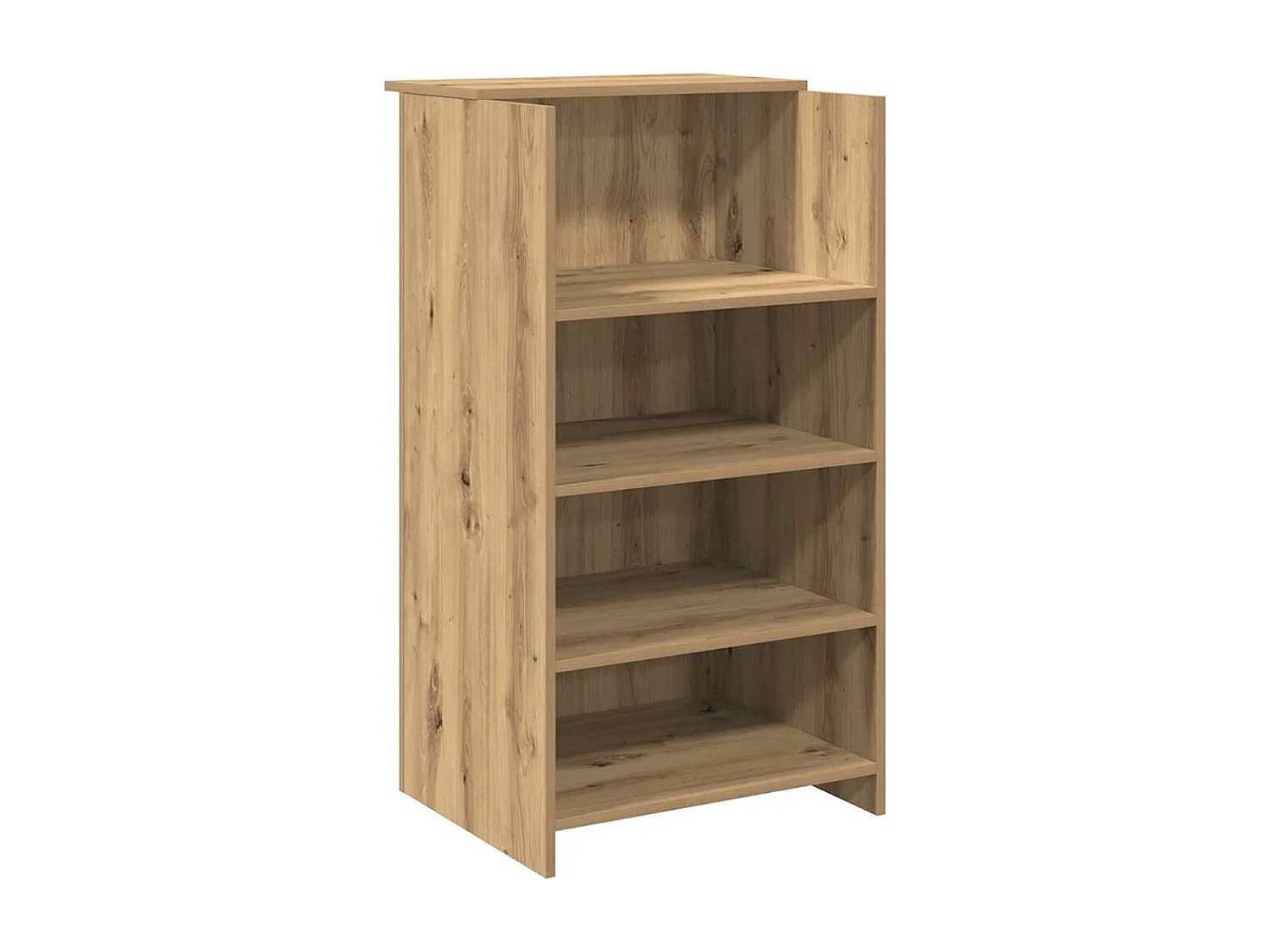 Bureau réception chêne artisanal 155x50x103,5cm bois ingénierie