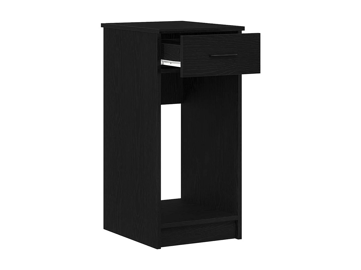 Support de tour d'ordinateur avec tiroir noir 35x45x77 cm