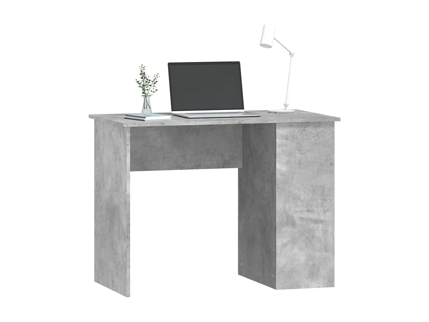 Scrivania grigio cemento 100x55x75 cm in legno ingegnerizzato