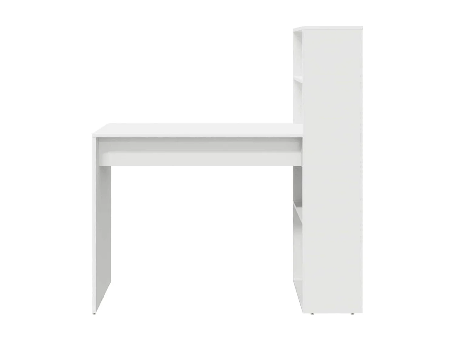 Bureau avec étagère Blanc 113 x 54 x 120 cm Bois d'ingénierie