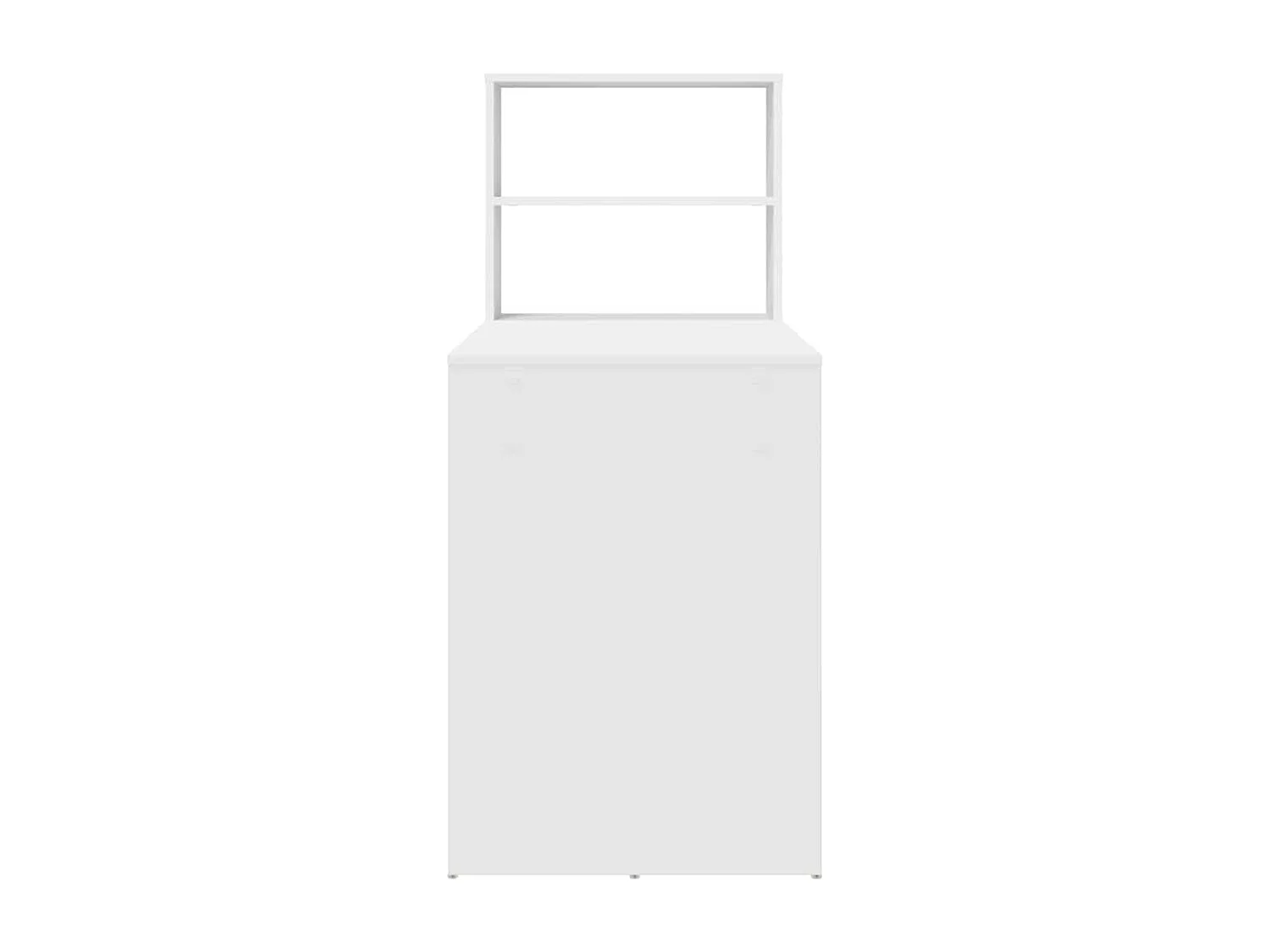 Bureau avec étagère Blanc 113 x 54 x 120 cm Bois d'ingénierie