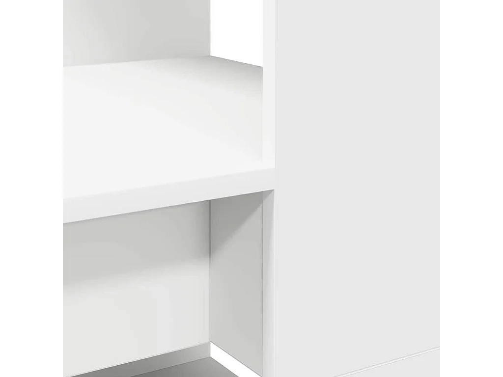 Bureau avec étagère Blanc 113 x 54 x 120 cm Bois d'ingénierie