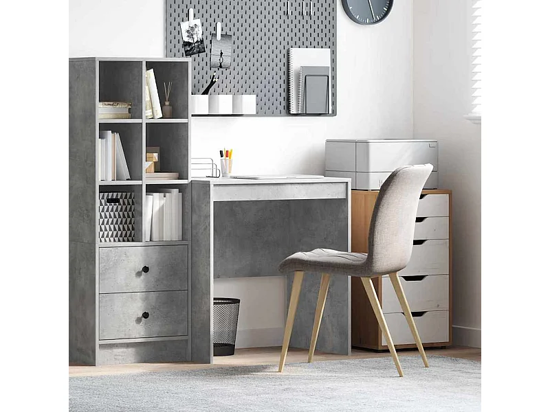 Bureau Gris béton 70 x 50 x 76 cm Bois d'ingénierie