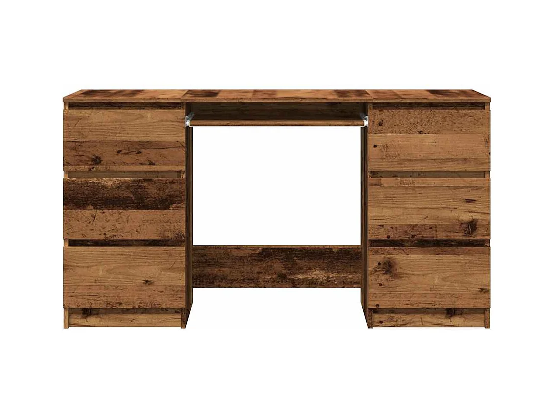Bureau vieux bois 140x50x77 cm bois d'ingénierie