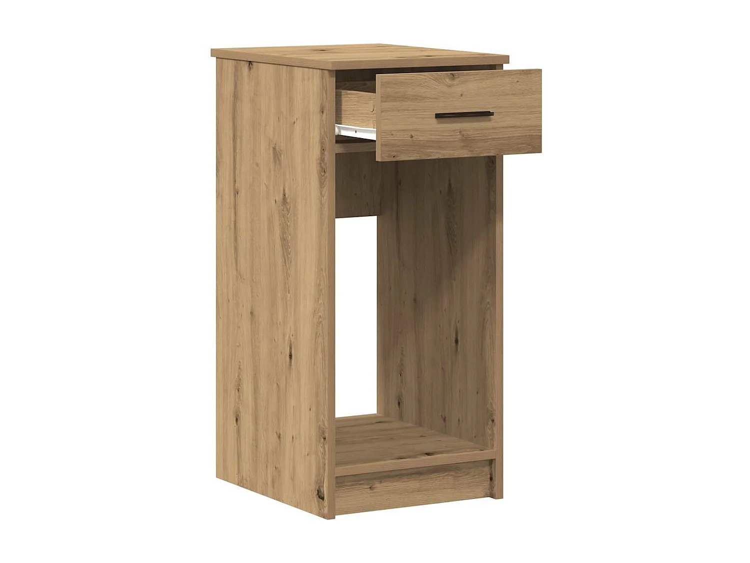 Support de tour d'ordinateur tiroir chêne artisanal 35x45x77 cm