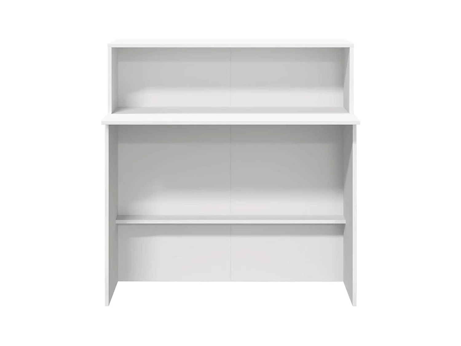 Bureau de réception blanc 100x50x103,5 cm bois d'ingénierie