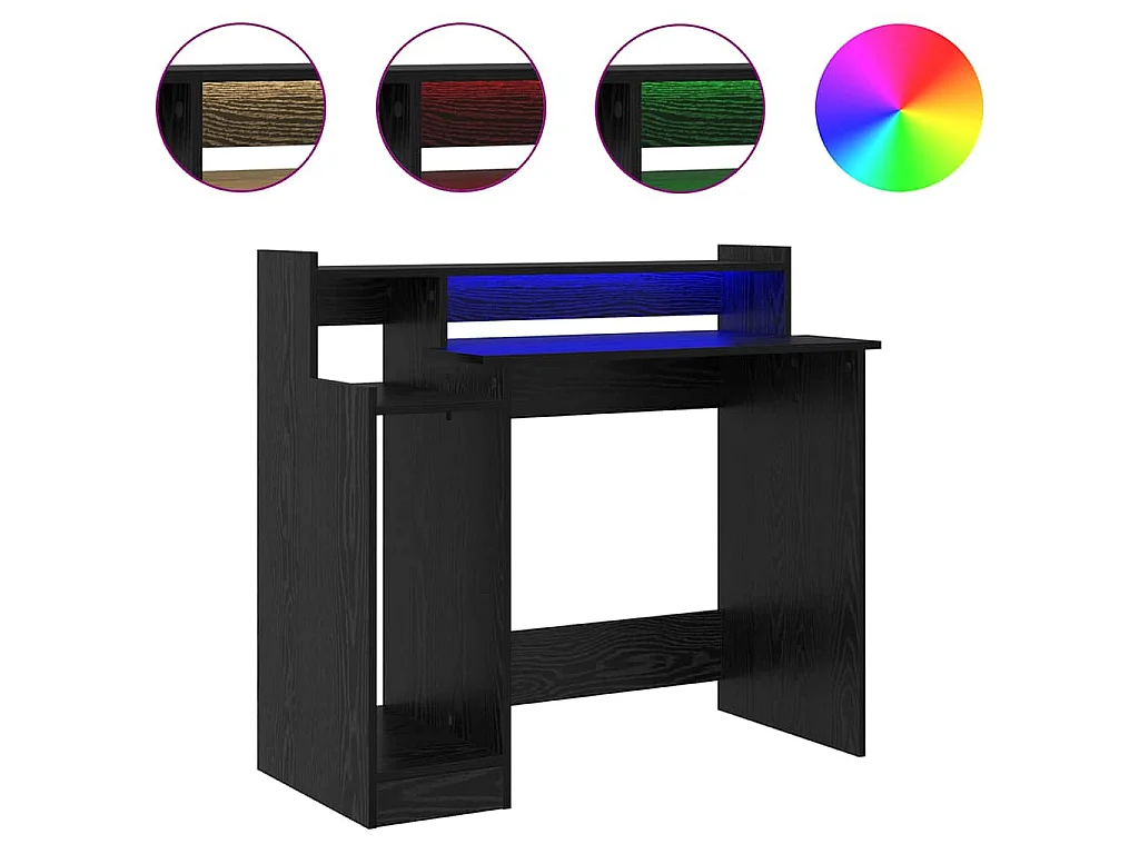 Bureau Chêne noir 97 x 45 x 90 cm Bois d'ingénierie