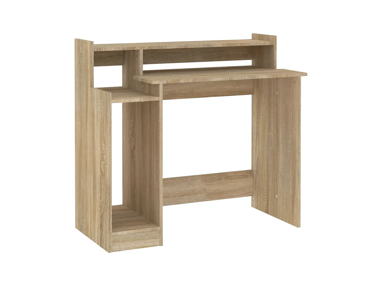 Escritorio con luces LED Roble 97x45x90 cm Madera de ingeniería