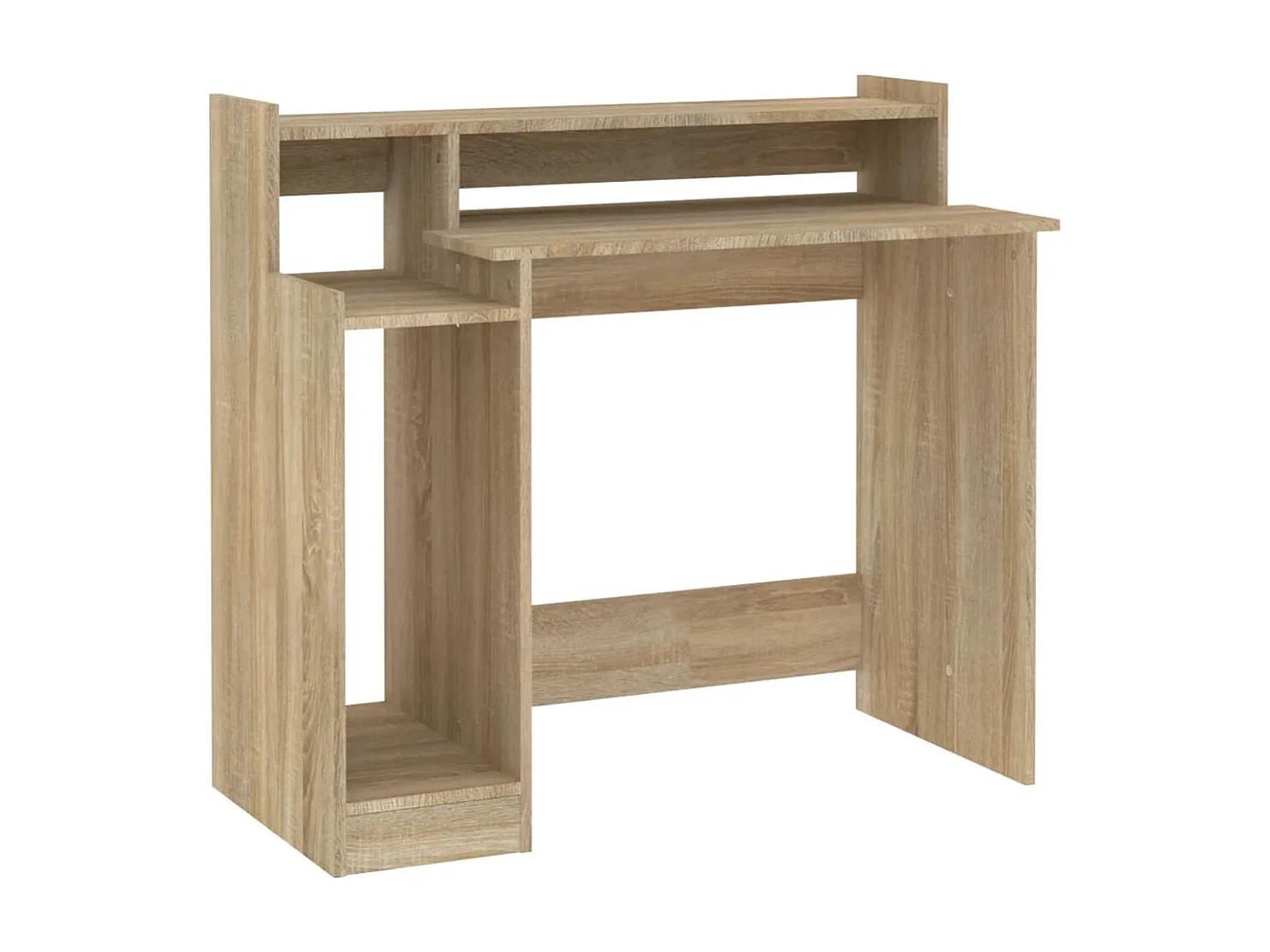 Scrivania con luci LED Rovere 97x45x90 cm Legno ingegnerizzato