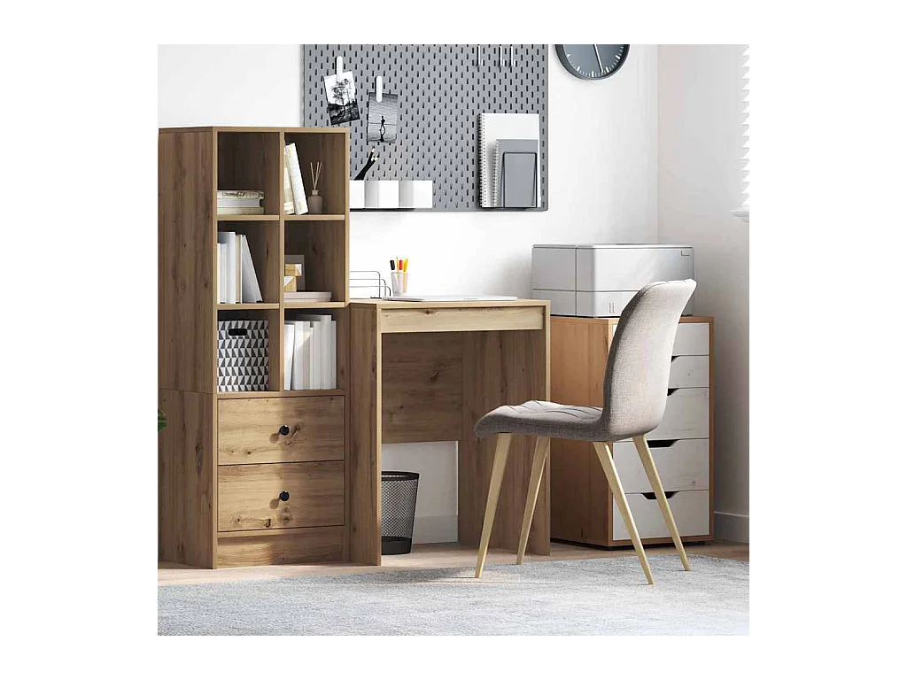 Bureau chêne artisanal 60 x 50 x 76 cm Bois d'ingénierie