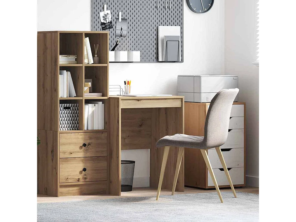 Bureau chêne artisanal 60 x 50 x 76 cm Bois d'ingénierie