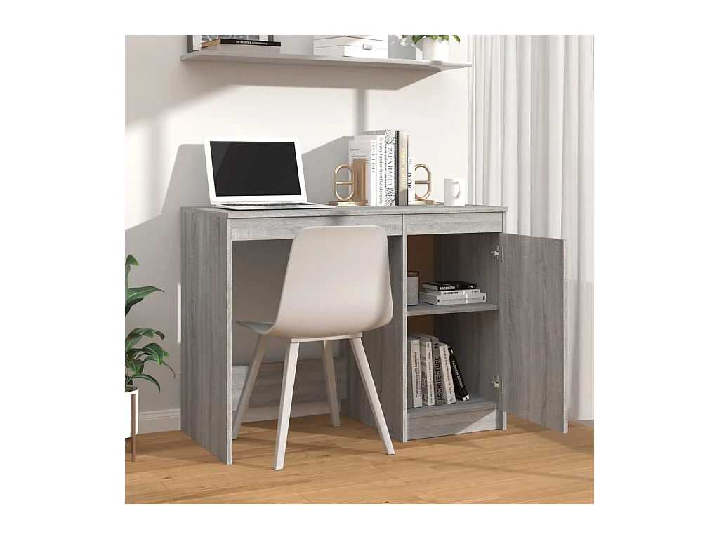 Sonoma Grey Bureau 100x50x76 cm Engineered Wood
