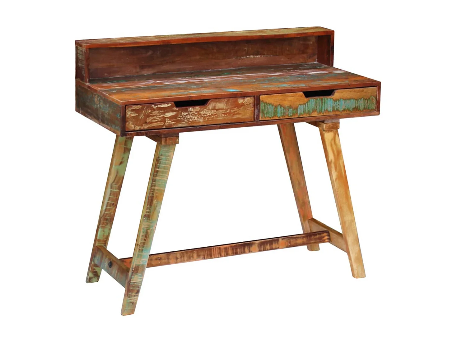 Scrivania in legno massello di recupero