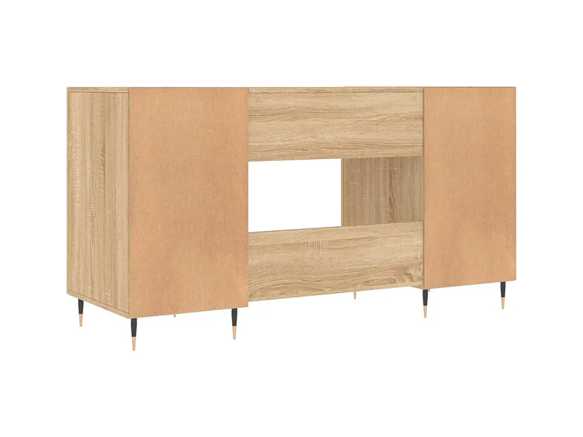 Bureau chêne sonoma 140x50x75 cm bois d'ingénierie