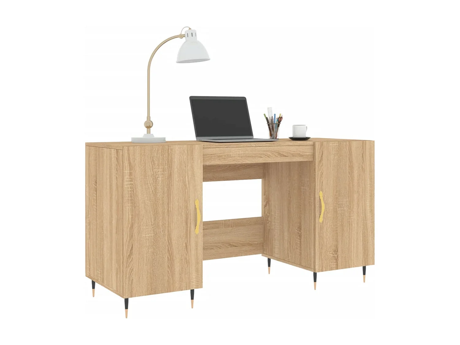 Bureau chêne sonoma 140x50x75 cm bois d'ingénierie