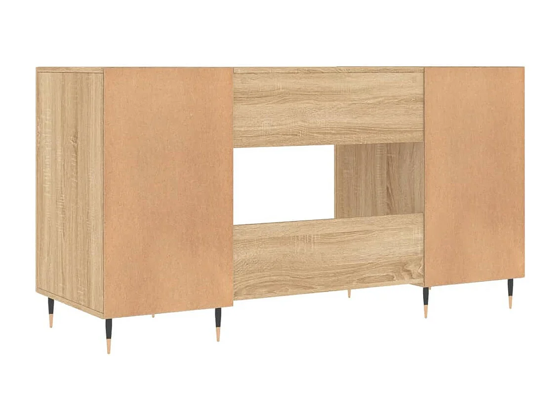 Bureau chêne sonoma 140x50x75 cm bois d'ingénierie