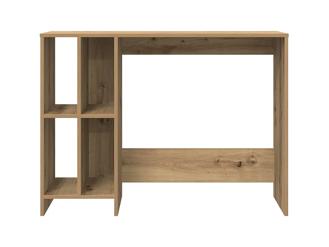 Bureau chêne artisanal 102,5x35x75 cm bois d'ingénierie