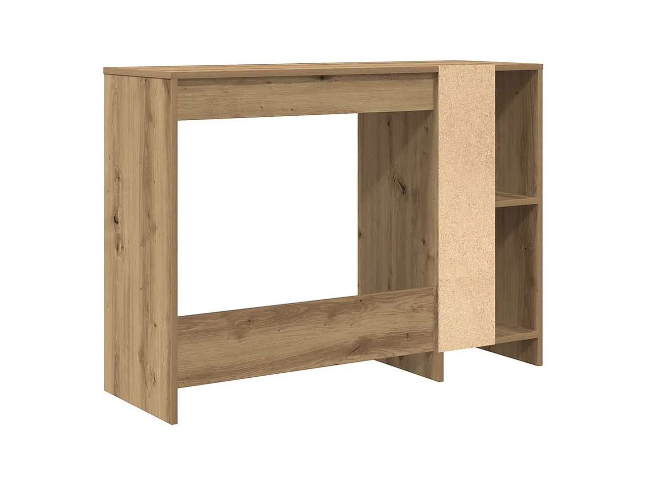 Bureau chêne artisanal 102,5x35x75 cm bois d'ingénierie