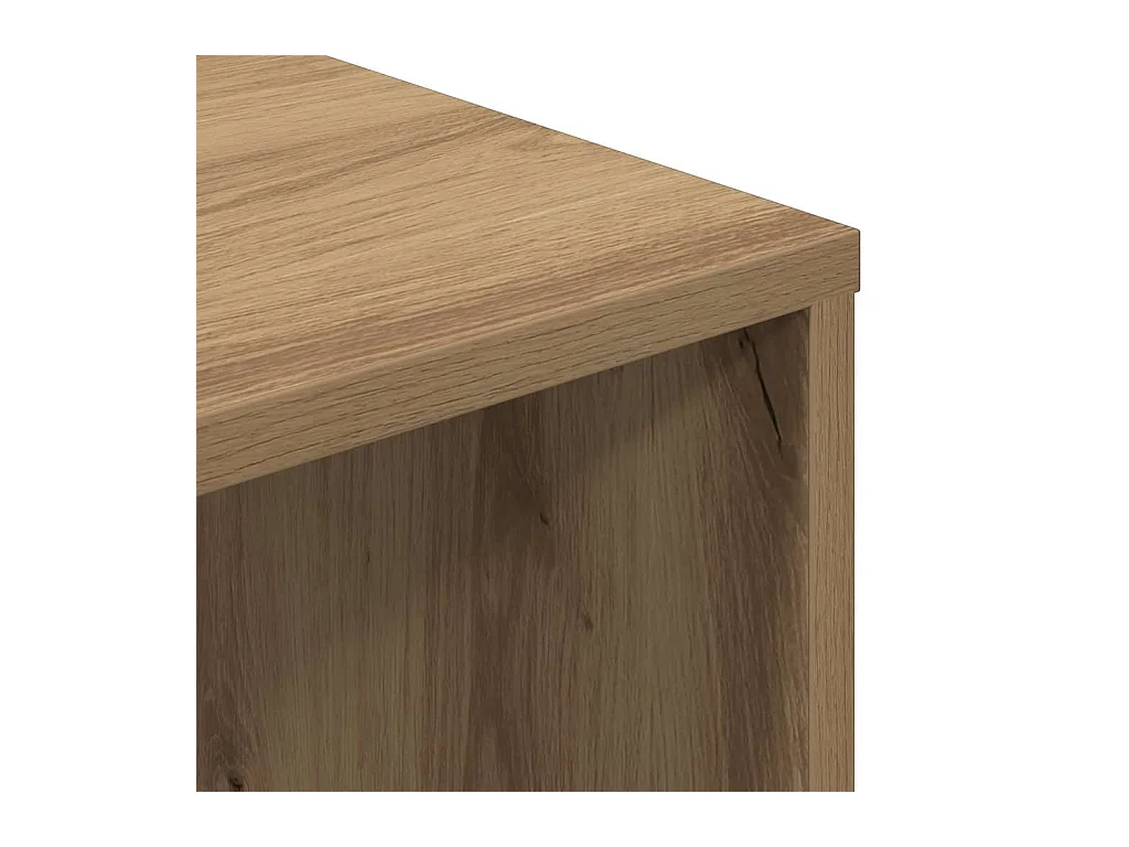 Bureau chêne artisanal 102,5x35x75 cm bois d'ingénierie