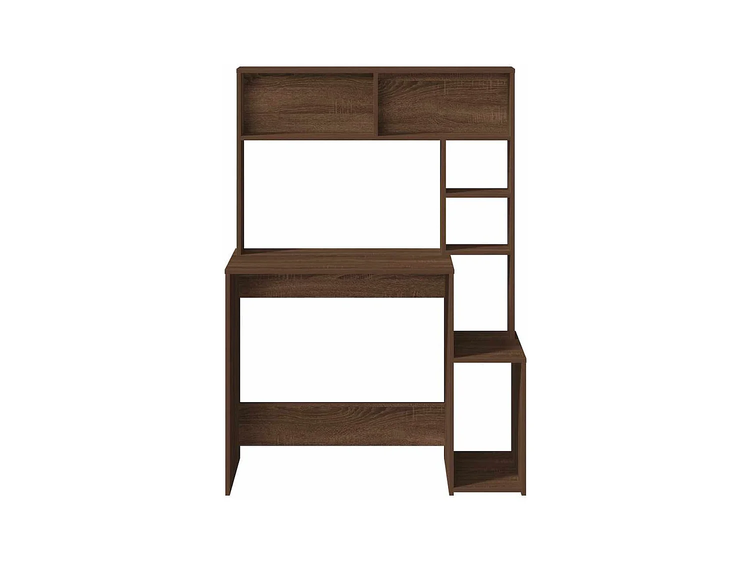 Bureau et étagères chêne marron 100x45x140 cm bois d'ingénierie