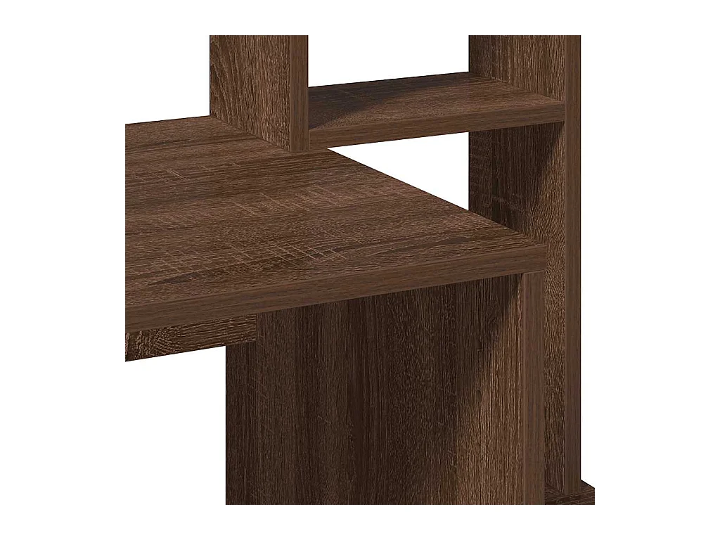 Bureau et étagères chêne marron 100x45x140 cm bois d'ingénierie