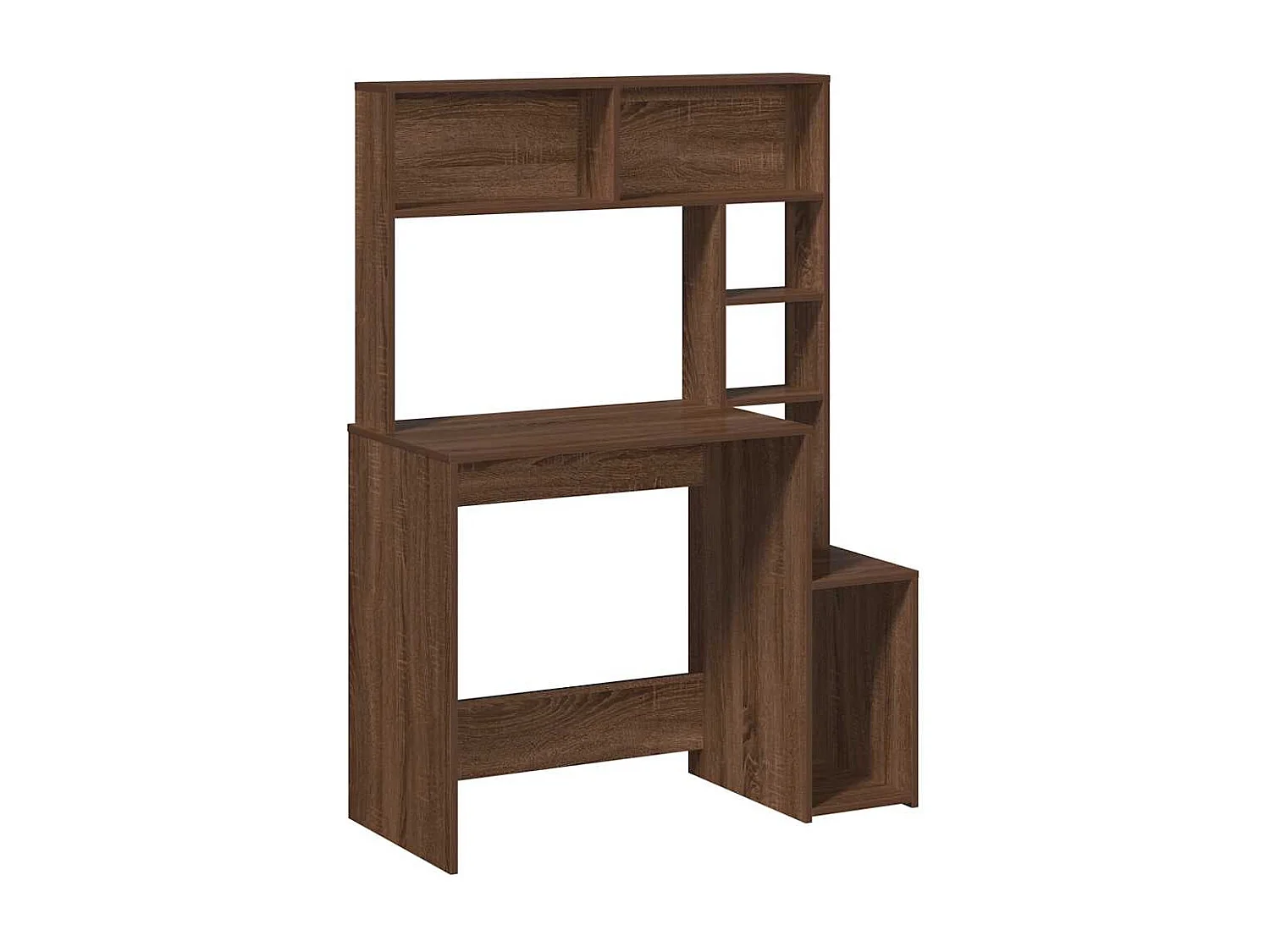 Bureau et étagères chêne marron 100x45x140 cm bois d'ingénierie