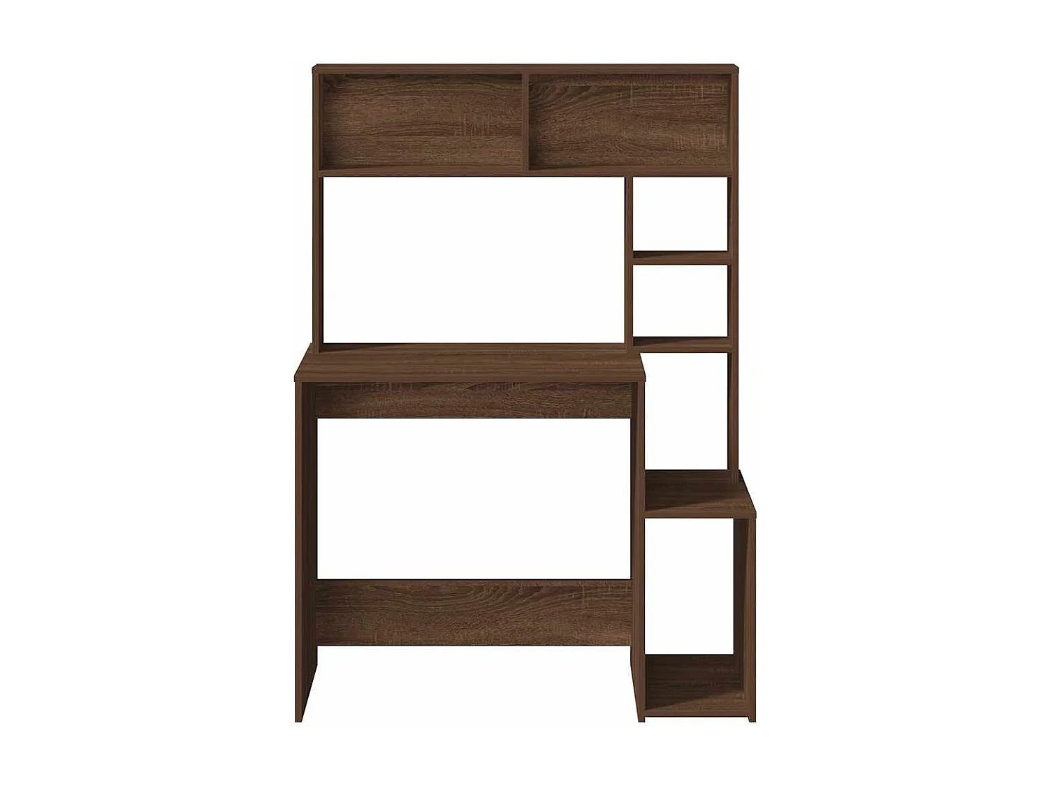 Bureau et étagères chêne marron 100x45x140 cm bois d'ingénierie