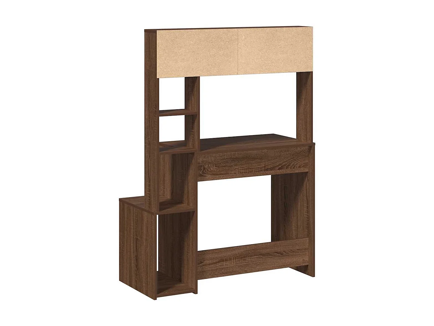 Bureau et étagères chêne marron 100x45x140 cm bois d'ingénierie