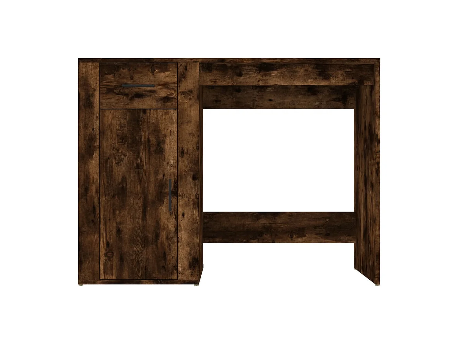 Gerookt eikenhouten bureau 100x49x75 cm, bewerkt hout
