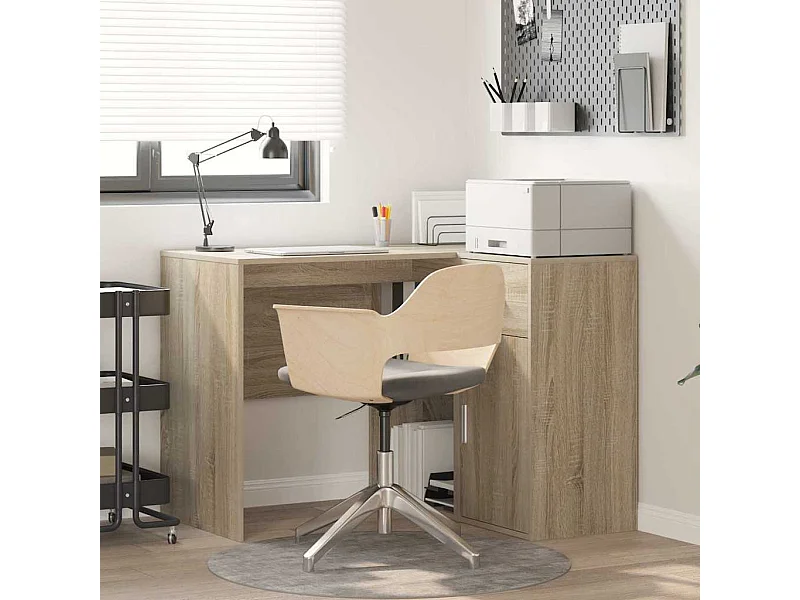 Bureau d'angle avec tiroir 2 pcs Chêne Sonoma 102 x 50 x 75 cm