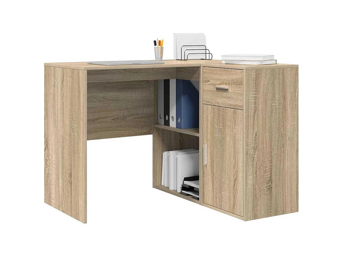 Bureau d'angle avec tiroir 2 pcs Chêne Sonoma 102 x 50 x 75 cm