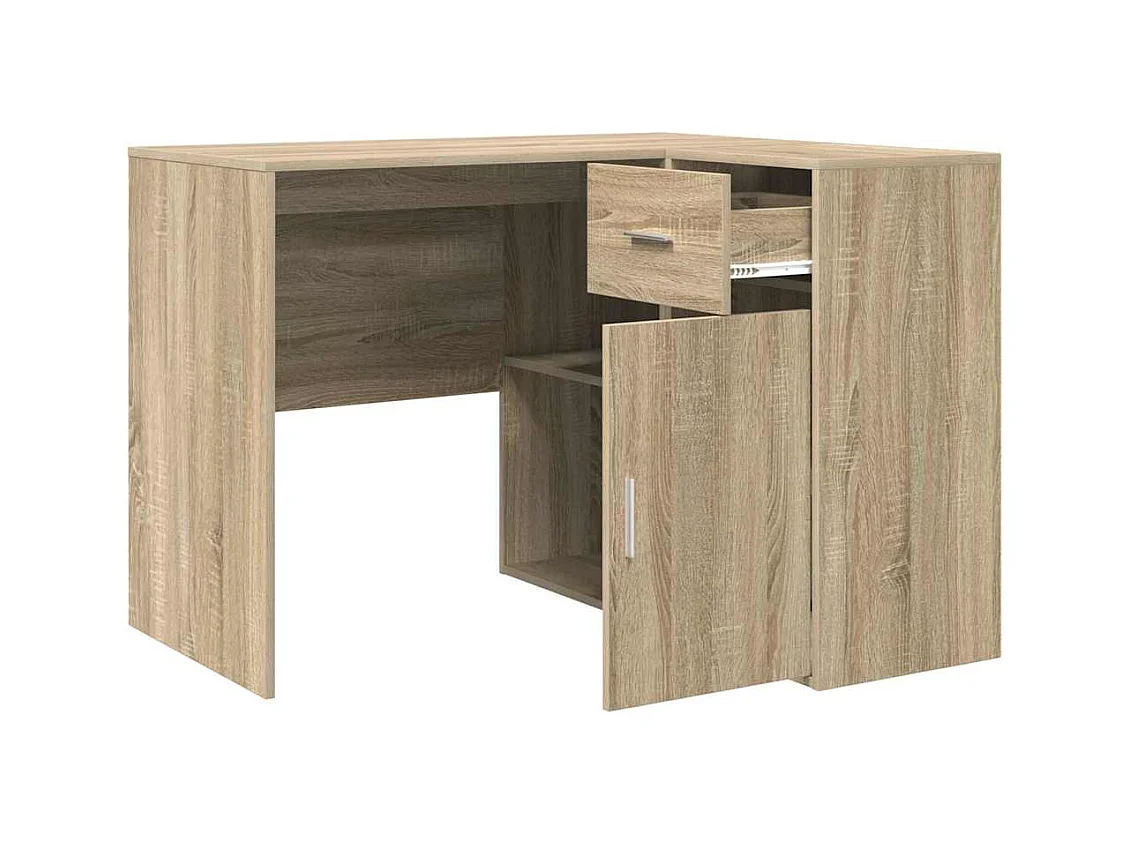 Bureau d'angle avec tiroir 2 pcs Chêne Sonoma 102 x 50 x 75 cm