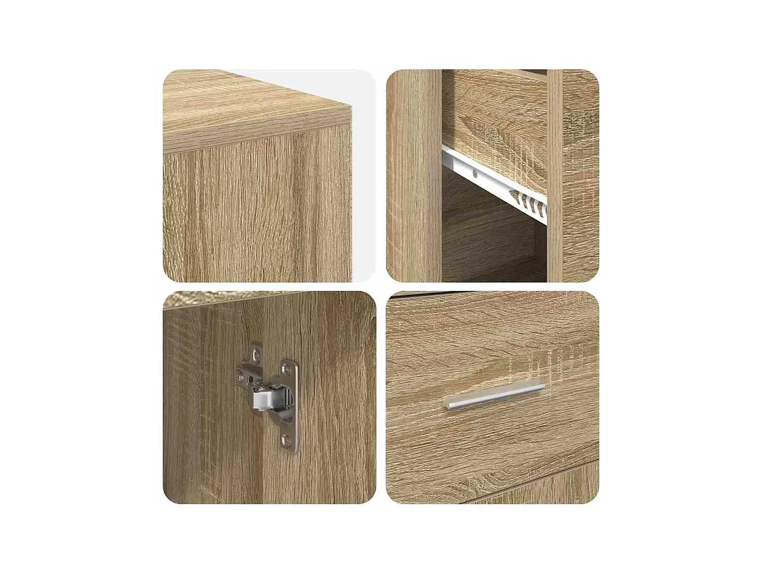 Bureau d'angle avec tiroir 2 pcs Chêne Sonoma 102 x 50 x 75 cm