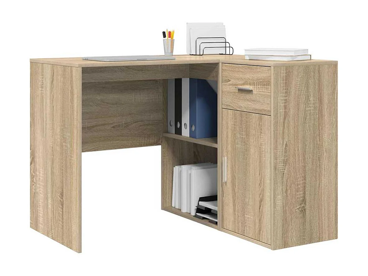 Bureau d'angle avec tiroir 2 pcs Chêne Sonoma 102 x 50 x 75 cm