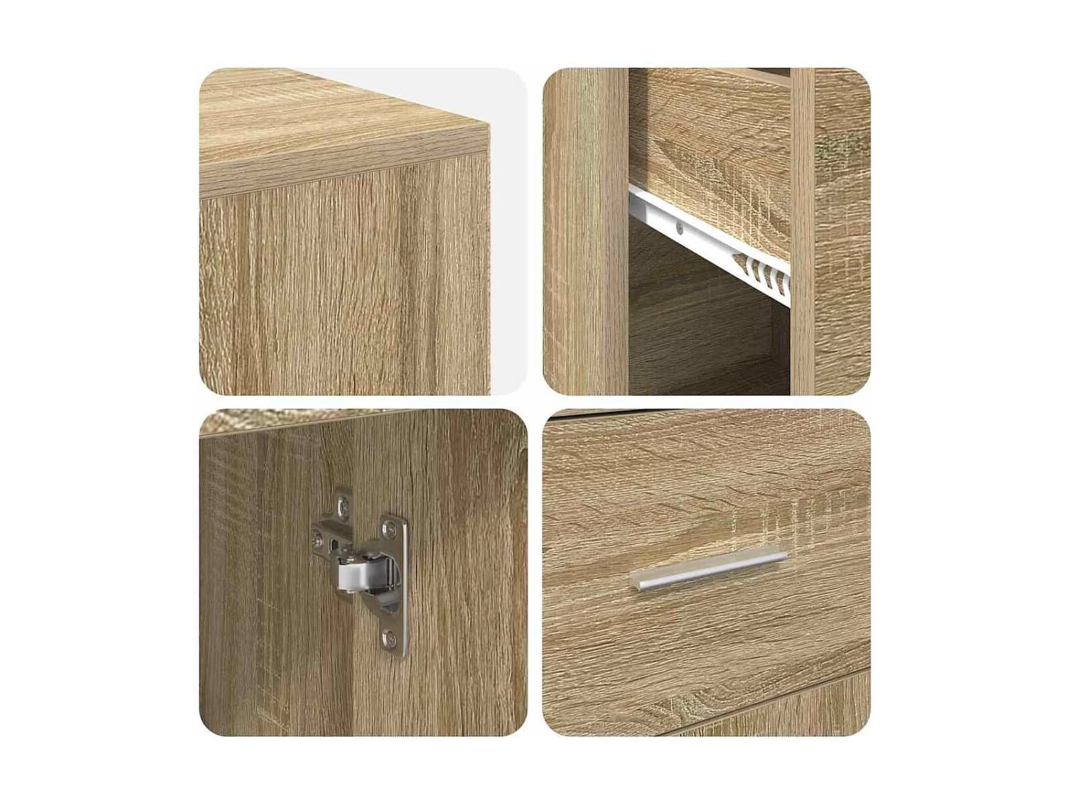 Bureau d'angle avec tiroir 2 pcs Chêne Sonoma 102 x 50 x 75 cm