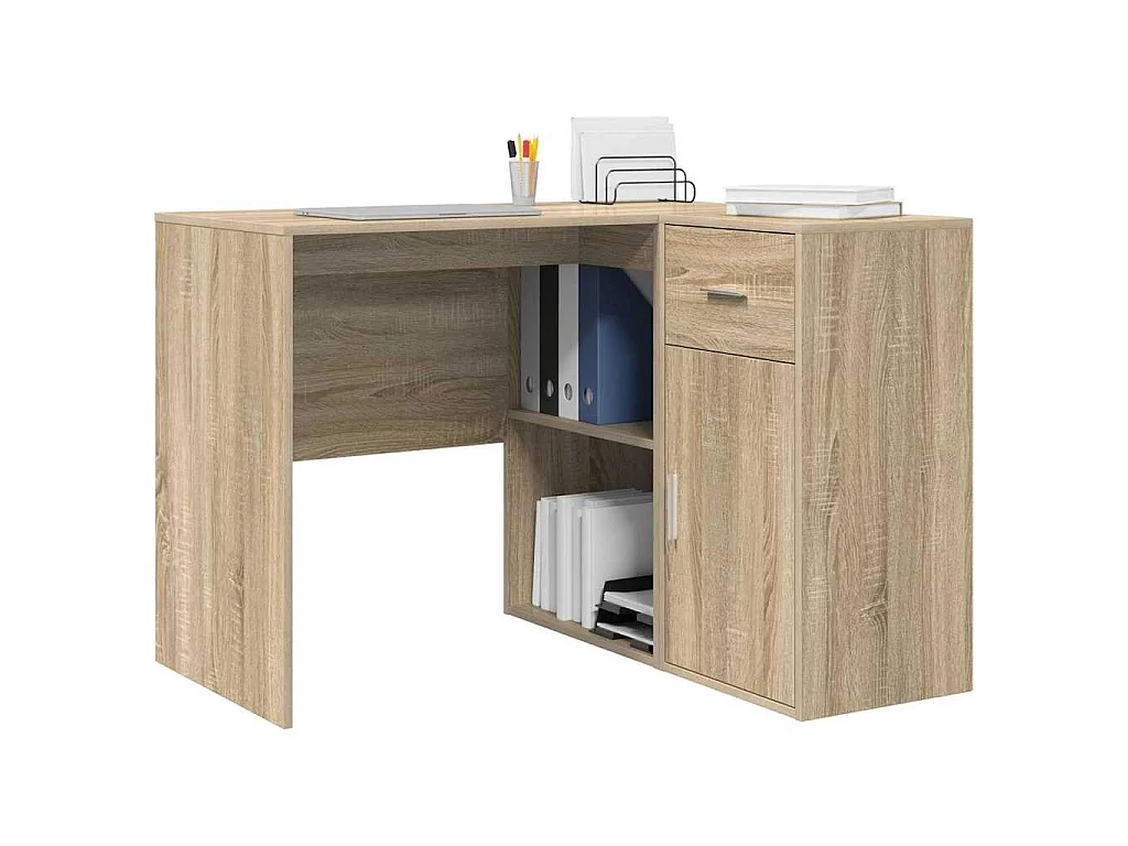 Eckschreibtisch mit Schublade 2-tlg. Sonoma Eiche 102 x 50 x 75 cm