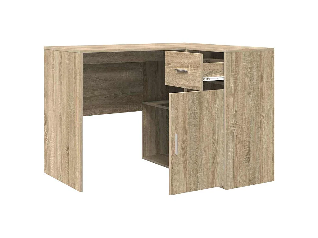 Eckschreibtisch mit Schublade 2-tlg. Sonoma Eiche 102 x 50 x 75 cm