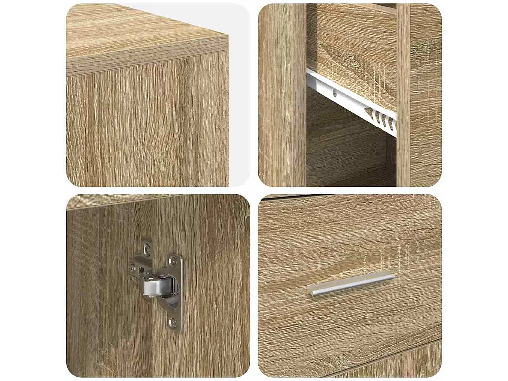 Eckschreibtisch mit Schublade 2-tlg. Sonoma Eiche 102 x 50 x 75 cm